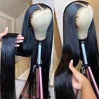 Straight Lace Front Wigs Human Hair Pre Plucked 180 Density 13X4 Frontal Wigs Human Hair 26 Inch Hd Transparent Lace Wig 10A Br