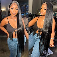 30 Inch Long Straight Lace Front Wigs Human Hair Pre Plucked Hd Transparent 13X4 Lace Frontal Wigs Human Hair With Baby Hair 180