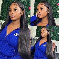 30 Inch Long Straight Lace Front Wigs Human Hair Pre Plucked Hd Transparent 13X4 Lace Frontal Wigs Human Hair With Baby Hair 180