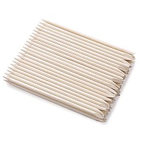 400Pcs Orange Wood Sticks For Nails Hoomboom Double Sided Cuticle Pusher Remover Nail Art Manicure Pedicure Tool