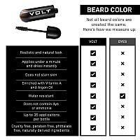 Volt Grooming Instant Beard Color Single Pack Smudge And Water Resistant Quick Drying Brush On Color For Beards Mustaches An