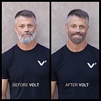 Volt Grooming Instant Beard Color Single Pack Smudge And Water Resistant Quick Drying Brush On Color For Beards Mustaches An