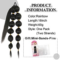 Afro Puff Bubble Ponytail Extension For Girl Black Pony Tailtwo Packs Pony Tail Protective Style Kinky Straight Ponytails Lante