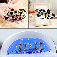 2Set Acrylic Nail Stands For Press On Nail Kit Nail Holder For Painting Nails Golden Alloy Nail Holder Magnetic Nail Display Pra