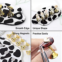 2Set Acrylic Nail Stands For Press On Nail Kit Nail Holder For Painting Nails Golden Alloy Nail Holder Magnetic Nail Display Pra