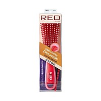 Red By Kiss Glide Define Nonslip Ball Tip Detangling Brush For Natural Hair Scalp Care Heat Resistant Bristles Works Well Wit