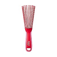 Red By Kiss Glide Define Nonslip Ball Tip Detangling Brush For Natural Hair Scalp Care Heat Resistant Bristles Works Well Wit