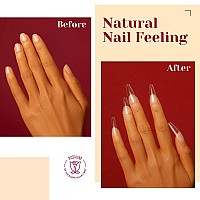 264Pcs Long Coffin Clear Fake Nail Tipsrosalnd Full Cover Press On Nails Acrylic False Nail Tips With Box12 Size Fake Nails Fo