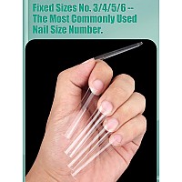 Individual Size 3 4 5 6 No C Curve Nail Tips For Acrylic Nails Professional 200Pcs 3Xl Extra Long Square Flat Nail Tips Half C