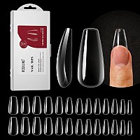 264Pcs Clear Coffin Fake Nails With Boxrosalind Medium Acrylic Nail Tips Full Cover Press On Nails Extension12 Size Shape Soft