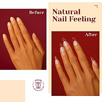 264Pcs Half Matte Almond Fake Nail Tips Rosalind Clear Full Cover Medium False Nails Shape Soft Almond Gel Nail Tips12 Sizes Ki