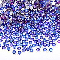 1440Pcs Purple Velvet Crystal Rhinestones,Glass Flatback Rhinestones Gemstones for Nail Face Makeup Art Crafts Clothes Decoration - (SS20,4.8mm,Purple Velvet)