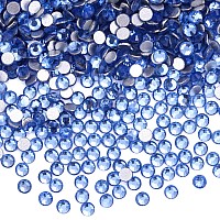 1440Pcs Light Blue Crystal Rhinestones,Glass Flatback Rhinestones Gemstones Small for Nail Face Makeup Art Crafts Clothes Decoration - (SS10,2.8mm,Light Blue)