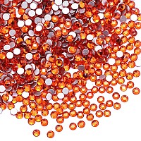 1440Pcs Orange Crystal Rhinestonesglass Flatback Rhinestones Gemstones Small For Nail Face Makeup Art Crafts Clothes Decoration