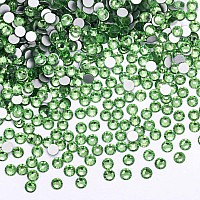 1440Pcs Light Green Crystal Rhinestonesglass Flatback Rhinestones Gemstones Small For Nail Face Makeup Art Crafts Clothes Decor