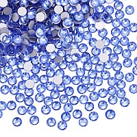 1440Pcs Light Blue Crystal Rhinestones,Glass Flatback Rhinestones Gemstones for Nail Face Makeup Art Crafts Clothes Decoration - (SS12,3.0mm,Light Blue)