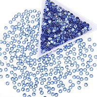 1440Pcs Light Blue Crystal Rhinestones,Glass Flatback Rhinestones Gemstones for Nail Face Makeup Art Crafts Clothes Decoration - (SS12,3.0mm,Light Blue)