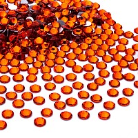 288Pcs Orange Crystal Rhinestonesglass Flatback Rhinestones Gemstones For Nail Face Makeup Art Crafts Clothes Decoration Ss3