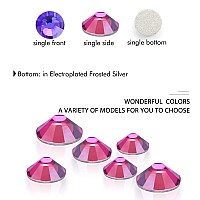 1440Pcs Purple Velvet Crystal Rhinestonesglass Flatback Rhinestones Gemstones Small For Nail Face Makeup Art Crafts Clothes Dec