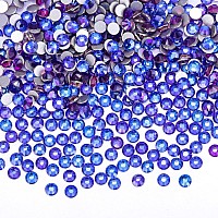 1440Pcs Purple Velvet Crystal Rhinestonesglass Flatback Rhinestones Gemstones Small For Nail Face Makeup Art Crafts Clothes Dec