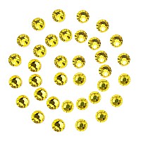 3000Pcs Lemon Yellow Crystal Rhinestonesglass Flatback Rhinestones Mini Gemstones For Nail Face Makeup Art Crafts Clothes Decor