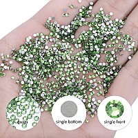 1440Pcs Light Green Crystal Rhinestonesglass Flatback Rhinestones Gemstones Small For Nail Face Makeup Art Crafts Clothes Decor