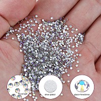 3000Pcs Moonlight Crystal Rhinestones,Glass Flatback Rhinestones Mini Gemstones for Nail Face Makeup Art Crafts Clothes Decoration -(SS6,2.0mm,Moonlight)