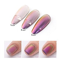 Major Dijit Chameleon Nail Polish Holographic Glitter Quick Dry Nail Polish Shimmer Iridescent Chrome Nail Art Varnish (04)