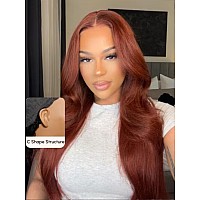 Unice Bye Bye Knots 7X5 Pre Cut Lace Glueless Wig Reddish Brown Body Wave Wig Pre Bleached Invisible Knots Pre Everything Wig Hu