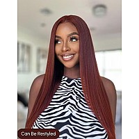 Unice Bye Bye Knots 7X5 Pre Cut Lace Glueless Wig Reddish Brown Body Wave Wig Pre Bleached Invisible Knots Pre Everything Wig Hu