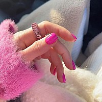 Hot Pink Press On Nails Short Square Kxamelie Natural Short Gel Nails Glue On Acrylic Nails Press Ons Featured Protective Coat