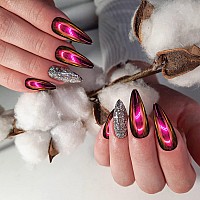 Duufin 22 Colors Chrome Powders Pear Nail Powder Metallic Powder Mirror Pearl Chrome Nail Powder Iridescent Aurora Nails Art Pow