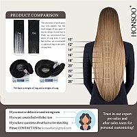 Honsoo Real Human Hair Extensions Clip Ins Light Brown To Blonde Highlights Balayage Hair 70G 15Inch Real Hair Extensions 7Pcs N