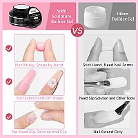 Supwee Solid Builder Gel For Nail Extension 3D Nail Gel Art Non Stick Hand Sculpture Hard Gel With Dual Form Flower Nail Strengt