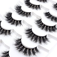 Wleec Beauty 7 Pairs Fluffy Eyelashes 18Mm 3D Faux Mink Lashes Handmade Thick Dramatic False Eyelash Fm30