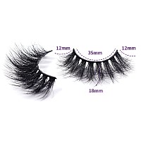 Wleec Beauty 7 Pairs Fluffy Eyelashes 18Mm 3D Faux Mink Lashes Handmade Thick Dramatic False Eyelash Fm30