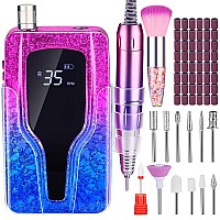 Nail Drill 35000 Rpm Professional Nail Drill Machine Rechargeable Electric Nail File Machine For Acrylic Nails Gel Polishing R