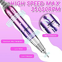 Nail Drill 35000 Rpm Professional Nail Drill Machine Rechargeable Electric Nail File Machine For Acrylic Nails Gel Polishing R