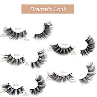 False Eyelashes Mink Lashes Fluffy Dramatic 20mm Long Faux Mink Eyelashes D Curl Wispy Fake Lashes Pack Look Like Extension