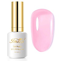 Imtiti Jelly Gel Nail Polish, 1 Pcs 0.5 Fl Oz Baby Pink Jelly Gel Polish Soak Off LED U V Nail Gel Polish Sheer Translucent Gel Nail Polish DIY Nail Art Starter Manicure Salon Gel Nail Kit for Women Girls