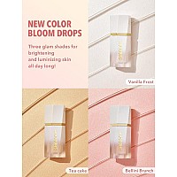 SHEGLAM Glow Bloom Liquid Waterproof Highlighter Long Lasting Cream Highlighter with Shimmer Dewy Finish - Vanilla Frost