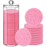 120Pcs Compressed Facial Sponges Natural Face Exfoliator Disposable Face Sponges For Cleansing Round Soft Facial Scrubber Pads W