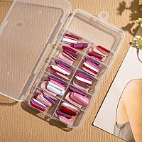 Lifextol 100Pcs Press On Nails Medium Length Square Fake Nails Full Cover Artificial Ballerina Colorful Acrylic Nail Tip For Wom