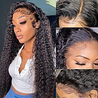 Deep Wave Lace Front Wigs Human Hair 13X4 Hd Transparent Lace Frontal Wigs For Women Glueless Curly Lace Front Wigs Pre Plucked