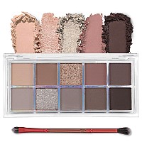 Erinde 10 Color Eyeshadow Palette Makeup Matte Shimmer Glitter Eye Shadow Ultrablendable High Pigmented Naturinglooking