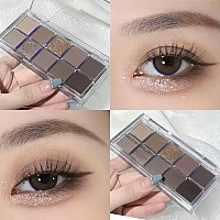 Erinde 10 Color Eyeshadow Palette Makeup Matte Shimmer Glitter Eye Shadow Ultrablendable High Pigmented Naturinglooking