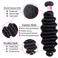 Aelinsi Human Hair Bundles Brazilian Virgin Loose Deep Wave 4 Bundles 12A 100 Unprocessed Virgin Human Hair Loose Wave Curly Ha