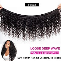 Aelinsi Human Hair Bundles Brazilian Virgin Loose Deep Wave 4 Bundles 12A 100 Unprocessed Virgin Human Hair Loose Wave Curly Ha