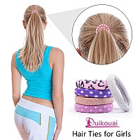 Hair Ties For Girls 48Pcs Noslip Seamless Ponytail Holders For Thick Curly Hair Nylon Elastic Ties For 812 Braids Multi