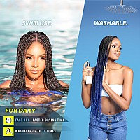 Sensationnel Ruwa Prestretched Braiding Hair 3X Ruwa 18Inch Water Repellent Kanekalon Fast Dry Synthetic Braid 3X Ruwa 18 In